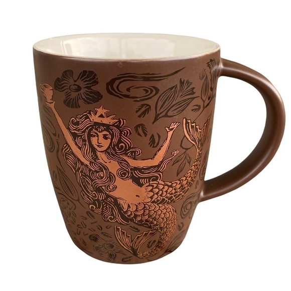 Starbucks Coffee 2011 Brown Copper Split Tail Siren Mermaid Anniversary Mug 12oz - Picture 2 of 10